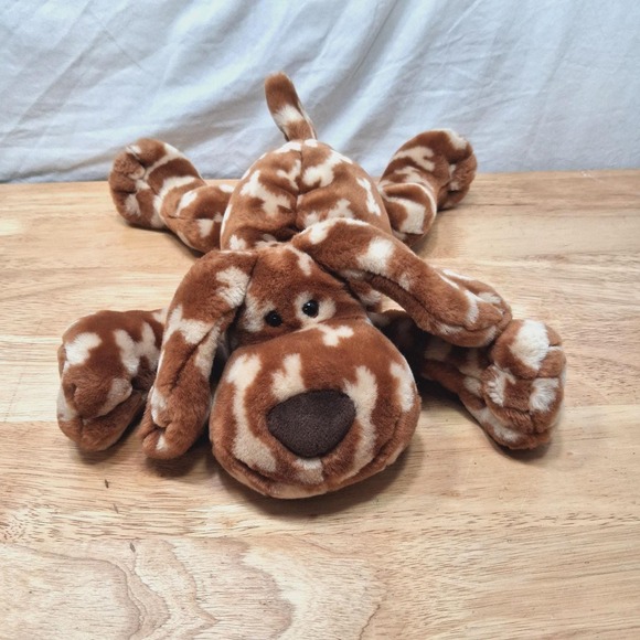 Other - Vintage GUND Brown Puppy Bones Spots Dog BONZ #13017 Floppy Ears Snuggly Soft